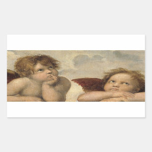 Raphael Cherubs Angels Rectangular Sticker