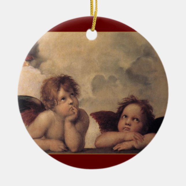 Raphael Cherubs Christmas Ornament (Front)