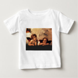 Raphael Cherubs Sistine Madonna 2 Angels Baby T-Shirt