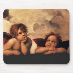 Raphael Cherubs Sistine Madonna 2 Angels Mouse Mat