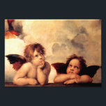Raphael Cherubs Sistine Madonna Photo Print<br><div class="desc">Raphael Cherubs Sistine Madonna photo print. Oil painting altarpiece from 1513-1514. The cherubim (putti) from Raphael’s Sistine Madonna rank among the artist’s most recognised work. The two cherubs are arguably the most famous angel representations in the world. The wistful gaze of the two winged angels has charmed audiences for centuries....</div>