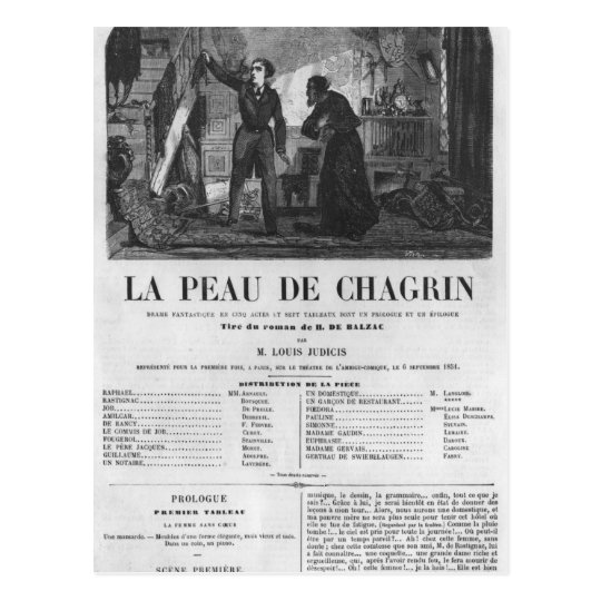 Raphael de Valentin and the shopkeeper Postcard