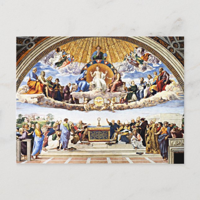 Raphael - Disputation of the Holy Sacrament Postcard (Front)