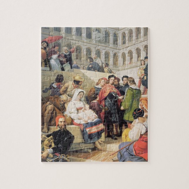 Raphael in the Vatican, 1832 (oil on canvas) Jigsaw Puzzle (Vertical)