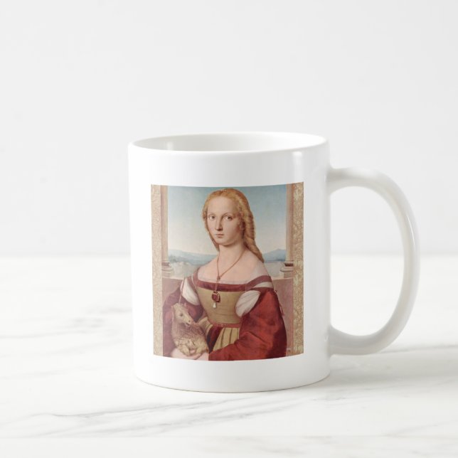 Raphael Lady and the Unicorn Classic fine art Coffee Mug (Right)
