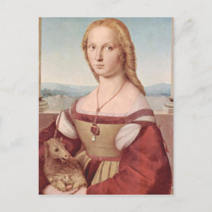 Raphael Lady and the Unicorn Classic fine art Postcard