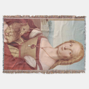 Raphael Lady and the Unicorn Classic fine art Throw Blanket