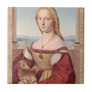 Raphael Lady and the Unicorn Classic fine art Tile
