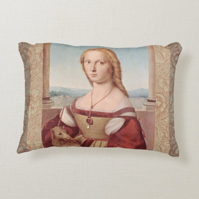 Raphael Lady and Unicorn Classic Decorative Cushion (Back)