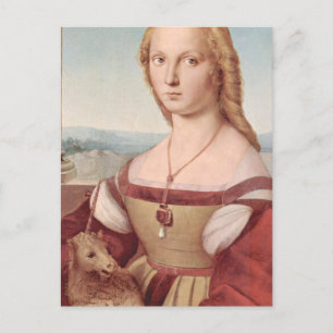 Raphael Lady and Unicorn Classic Postcard