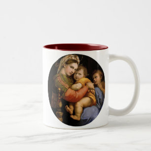 Raphael , Madonna della seggiola Two-Tone Coffee Mug