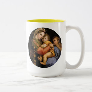Raphael , Madonna della seggiola Two-Tone Coffee Mug