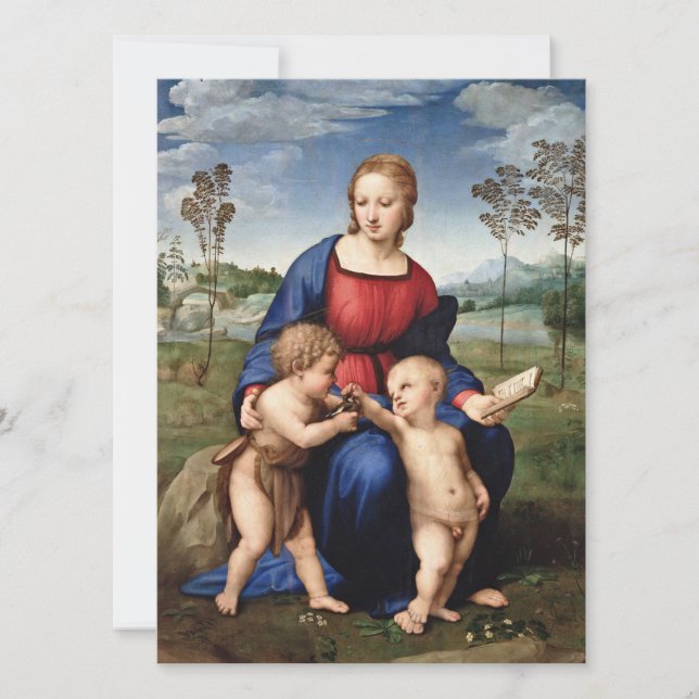 Raphael - Madonna Of The Goldfinch Holiday Card (Front)