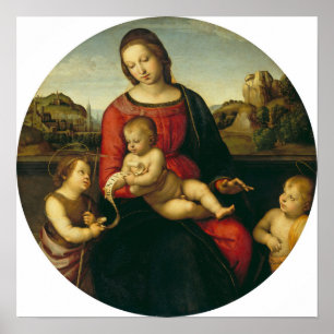 Raphael - Mary With Child John Baptist And A Holy… Poster