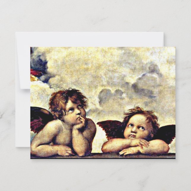 Raphael: Putti, Detail from the Sistine Madonna, Card (Front)