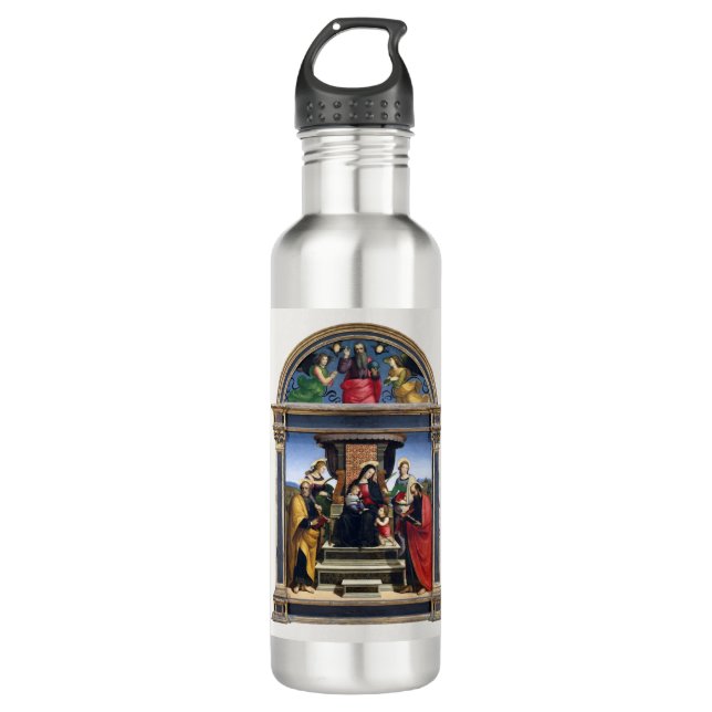 Raphael Raffaello Madonna and Child Enthroned 710 Ml Water Bottle (Front)