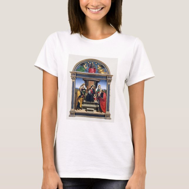 Raphael Raffaello Madonna and Child Enthroned T-Shirt (Front)