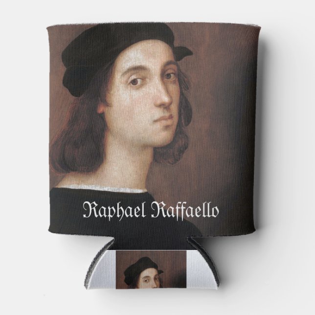 Raphael Raffaello Self-portrait famous painting Can Cooler (Front)