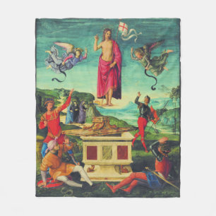 Raphael Resurrection Of Jesus Christ Art Fleece Blanket