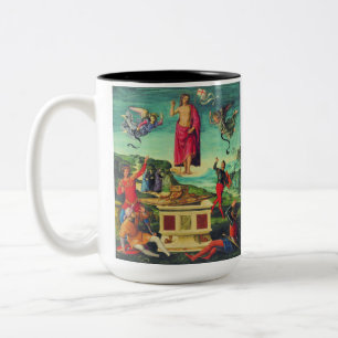 Raphael Resurrection Of Jesus Christ Art Two-Tone Coffee Mug