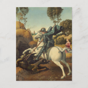 Raphael - Saint George and the Dragon Postcard