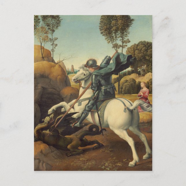 Raphael - Saint George and the Dragon Postcard (Front)