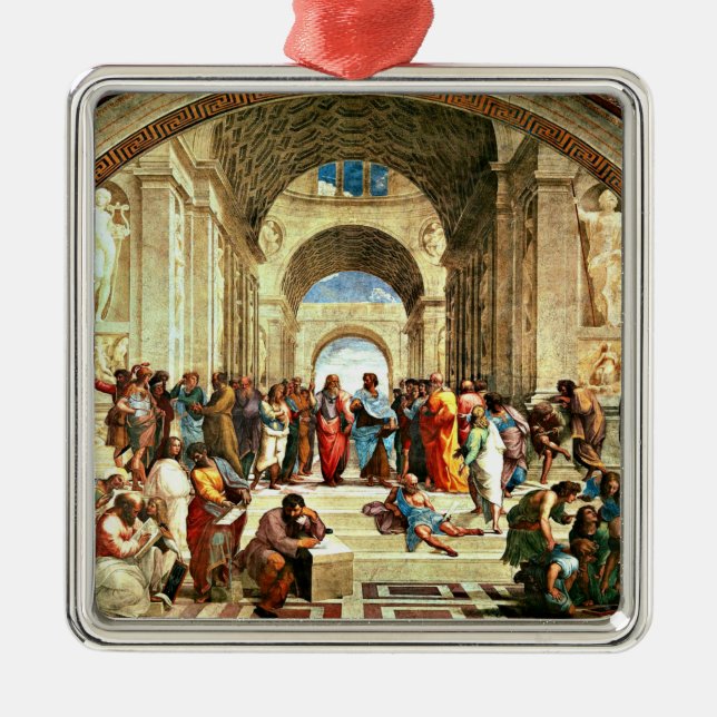 Raphael - School of Athens Metal Tree Decoration (Front)