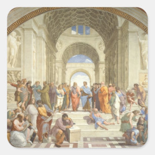 Raphael - School of Athens Square Sticker