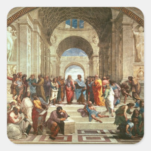 Raphael - School of Athens Square Sticker