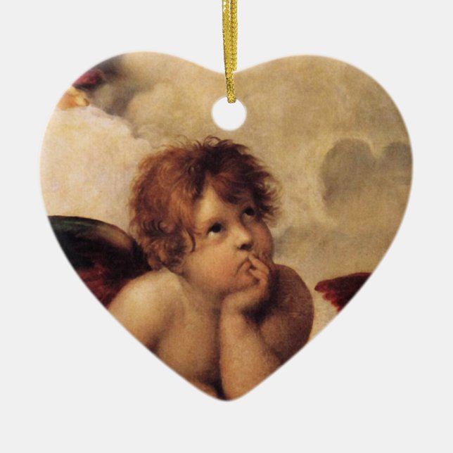 Raphael,Sistine Cherub Ceramic Tree Decoration (Front)