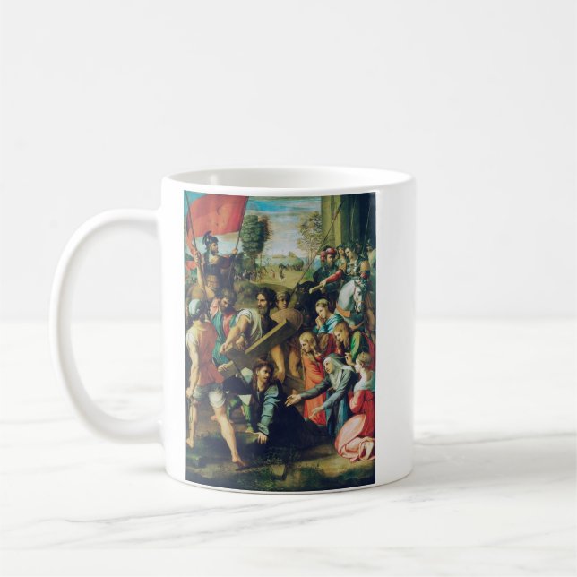 Raphael Spasimo Christ Falling Under Cross Art Coffee Mug (Left)