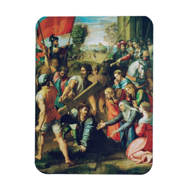 Raphael Spasimo Christ Falling Under Cross Art Magnet (Vertical)