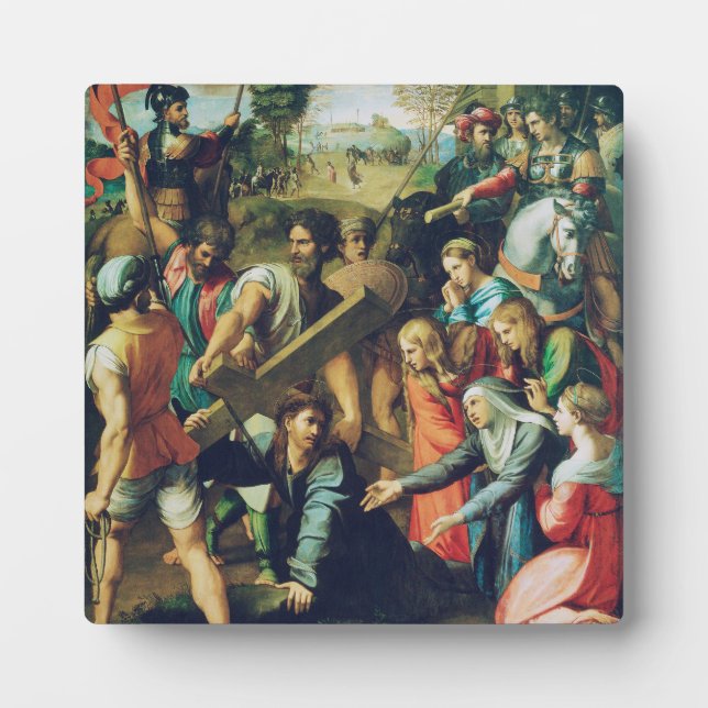 Raphael Spasimo Christ Falling Under Cross Art Plaque (Front)