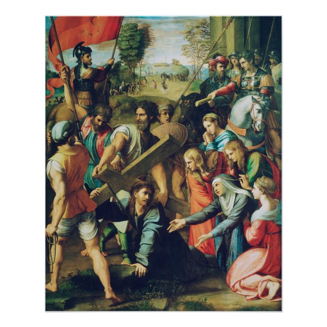 Raphael Spasimo Christ Falling Under Cross Art Poster (Front)