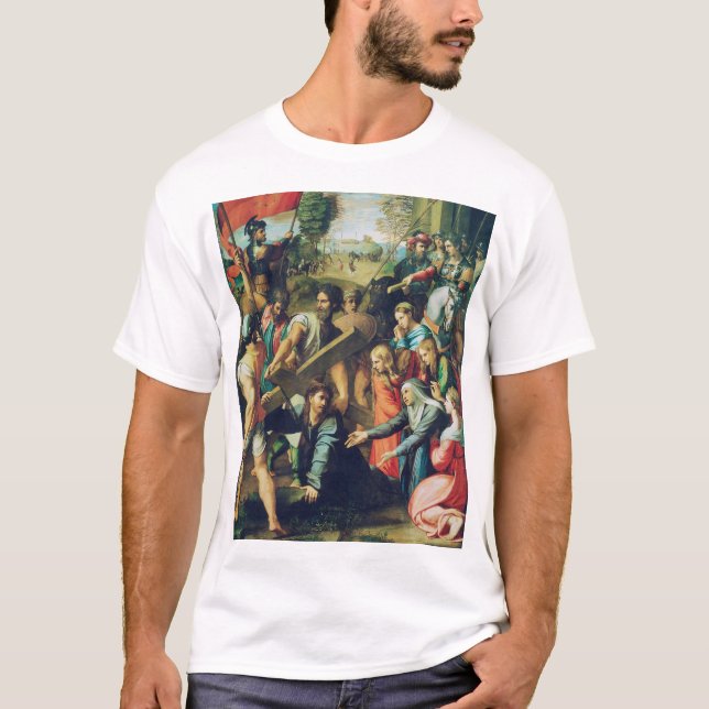 Raphael Spasimo Christ Falling Under Cross Art T-Shirt (Front)