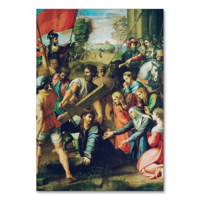 Raphael Spasimo Christ Falling Under Cross Art Table Number (Front)