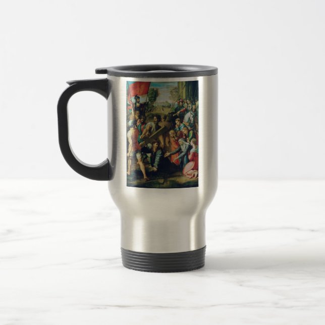 Raphael Spasimo Christ Falling Under Cross Art Travel Mug (Left)