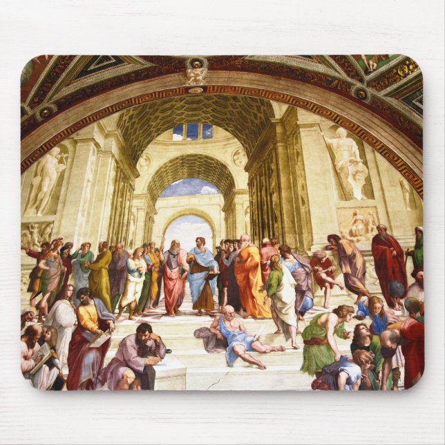 Raphael, The School of Athens (1509) Mouse Mat (Front)