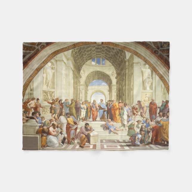 Raphael - The school of Athens 1511 Fleece Blanket (Front (Horizontal))