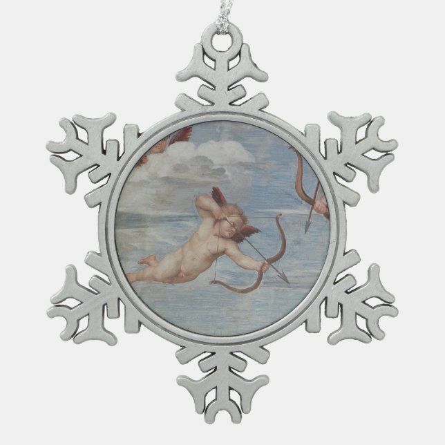 Raphael | The Triumph of Galatea Snowflake Pewter Christmas Ornament (Front)