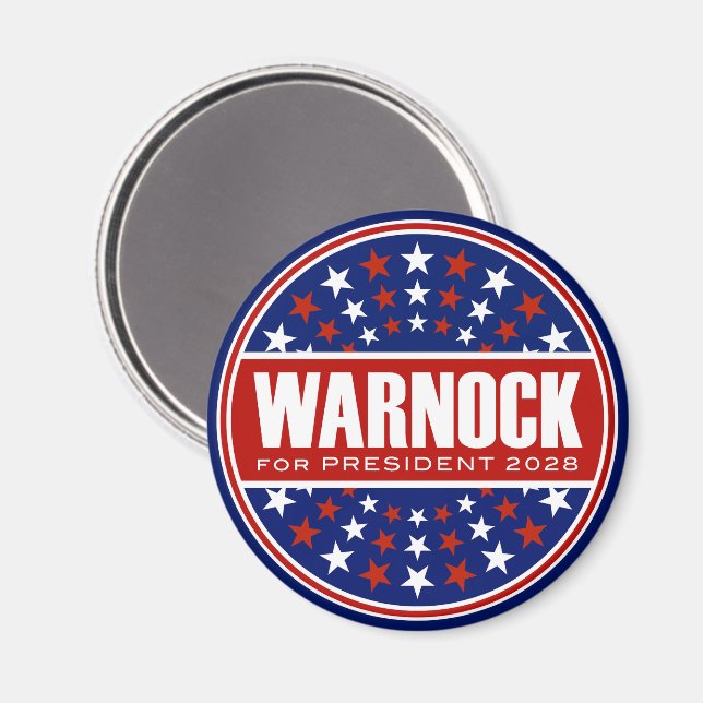 Raphael Warnock for President 2028 Magnet (Front/Back)