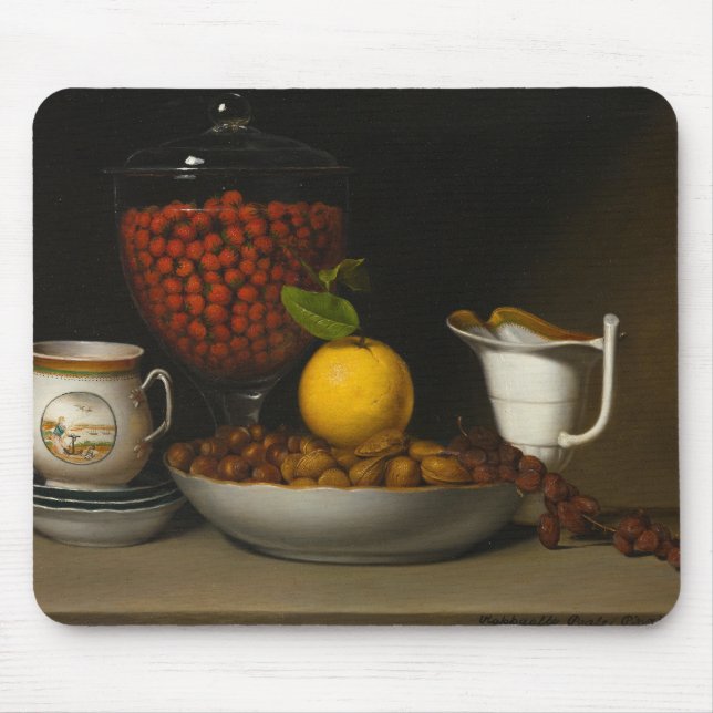 Raphaelle Peale - Still Life - Strawberries, Nuts, Mouse Mat (Front)