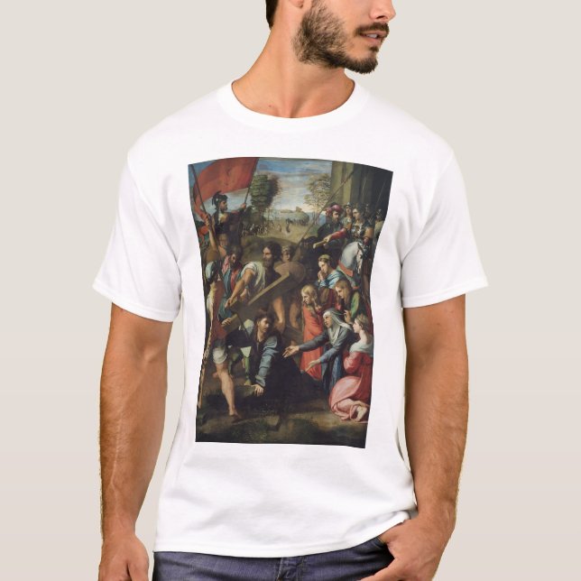 Raphael's Christ Falling on the Way to Calvary T-Shirt (Front)