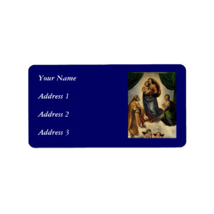 Raphael's Classic "Sistine Madonna" (circa 1513) Label