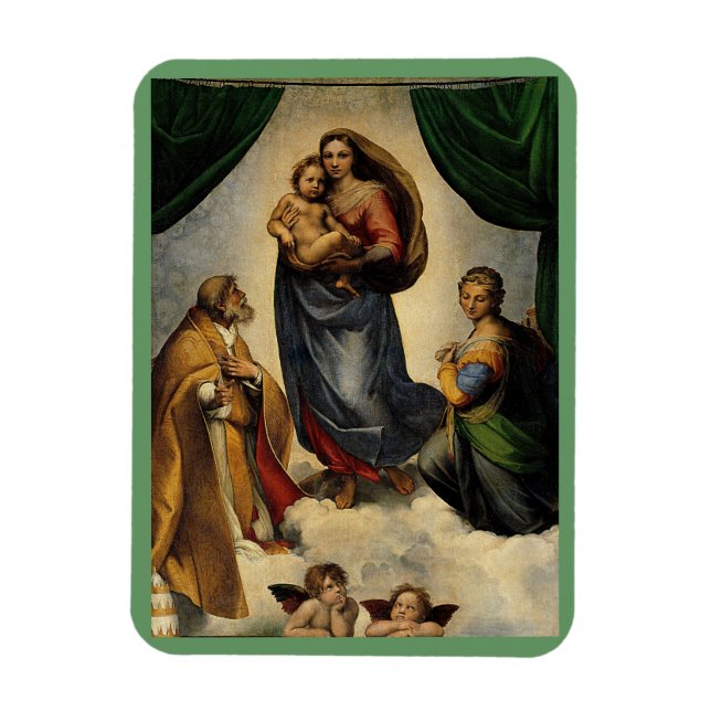 Raphael's Classic "Sistine Madonna" (circa 1513) Magnet (Vertical)