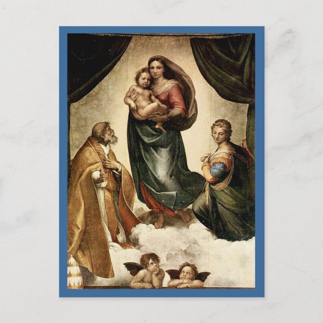Raphael's Classic "Sistine Madonna" (circa 1513) Postcard (Front)