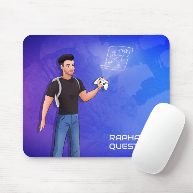 Raphael's Quest - Official Youtube Channel Mouse Mat (With Mouse)