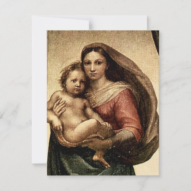 Raphael's "Sistine Madonna" Detail (circa 1513) Invitation (Front)