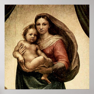 Raphael's "Sistine Madonna" Detail (circa 1513) Poster