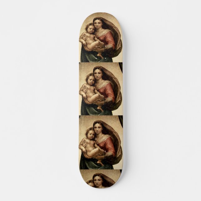 Raphael's "Sistine Madonna" Detail (circa 1513) Skateboard (Front)